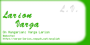larion varga business card
